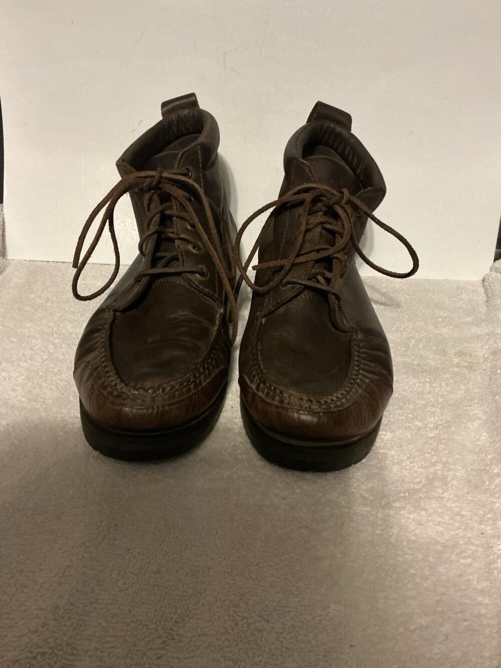 Men’s Colorado Brown Leather Lace Up Boots SZ 10.5 M Grunge Distressed Well Worn